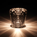 Cordless Crystal Table Lamp with Faceted Prism Shade and USB Charging
