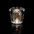 Cordless Crystal Table Lamp with Faceted Prism Shade and USB Charging