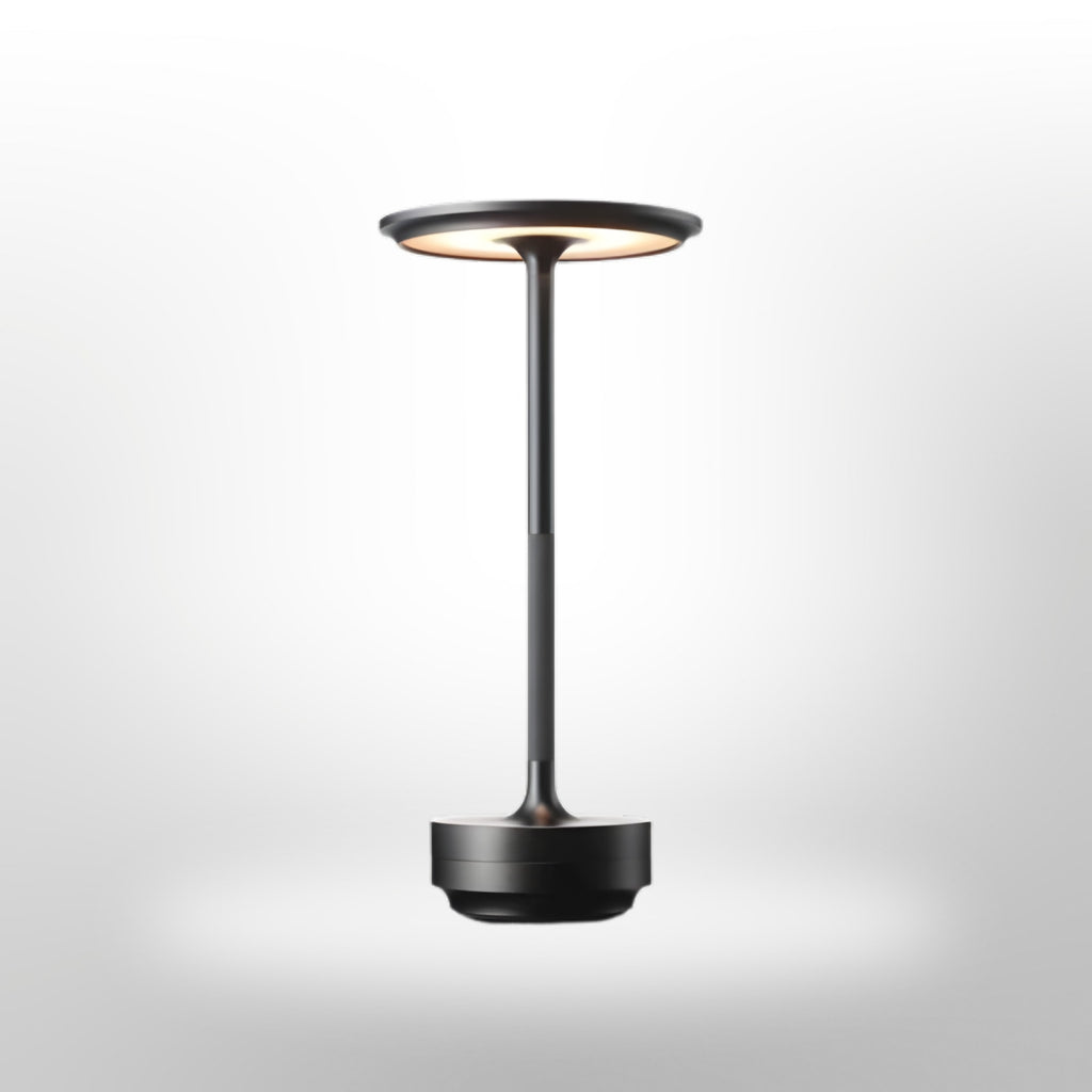 Cordless Metal Table Lamp with Touch Dimming and USB Rechargeable Battery