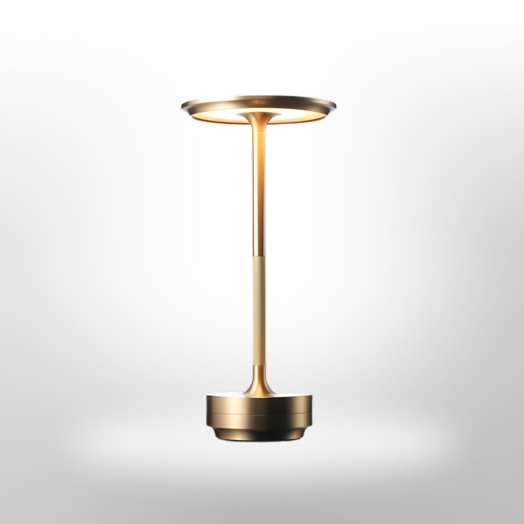 Cordless Metal Table Lamp with Touch Dimming and USB Rechargeable Battery