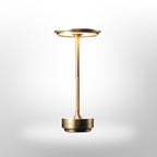 Cordless Metal Table Lamp with Touch Dimming and USB Rechargeable Battery