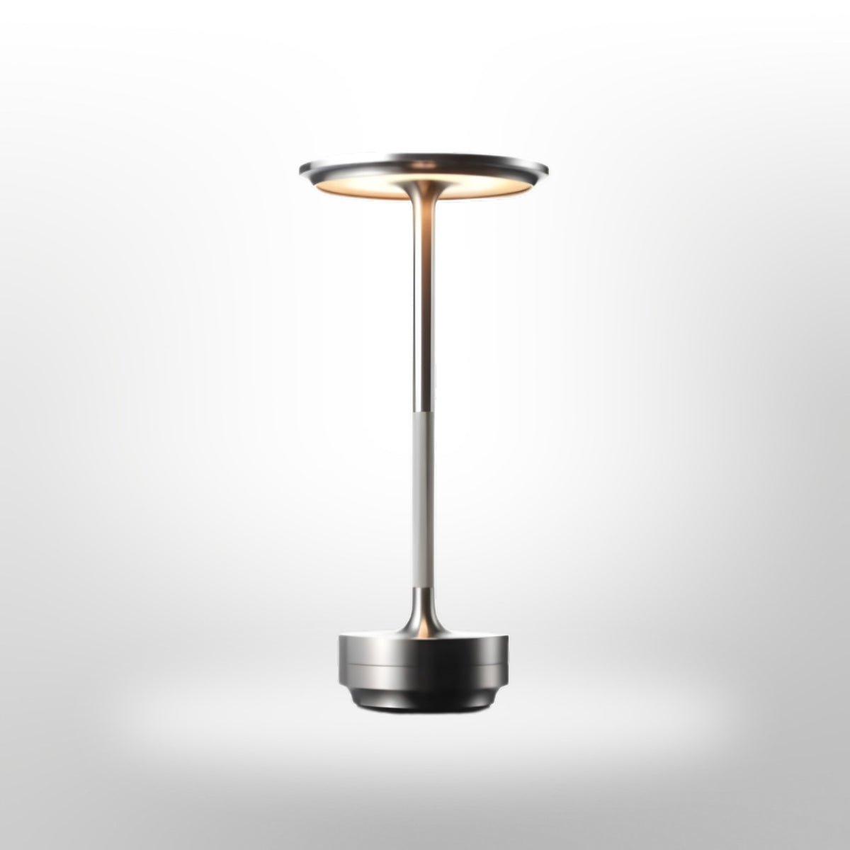 Cordless Metal Table Lamp with Touch Dimming and USB Rechargeable Battery