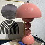 Cordless Mushroom Table Lamp with Stacked Sphere Base and USB Charging