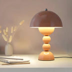 Cordless Mushroom Table Lamp with Stacked Sphere Base and USB Charging