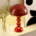 Cordless Mushroom Table Lamp with Stacked Sphere Base and USB Charging