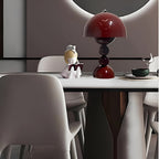 Cordless Mushroom Table Lamp with Stacked Sphere Base and USB Charging
