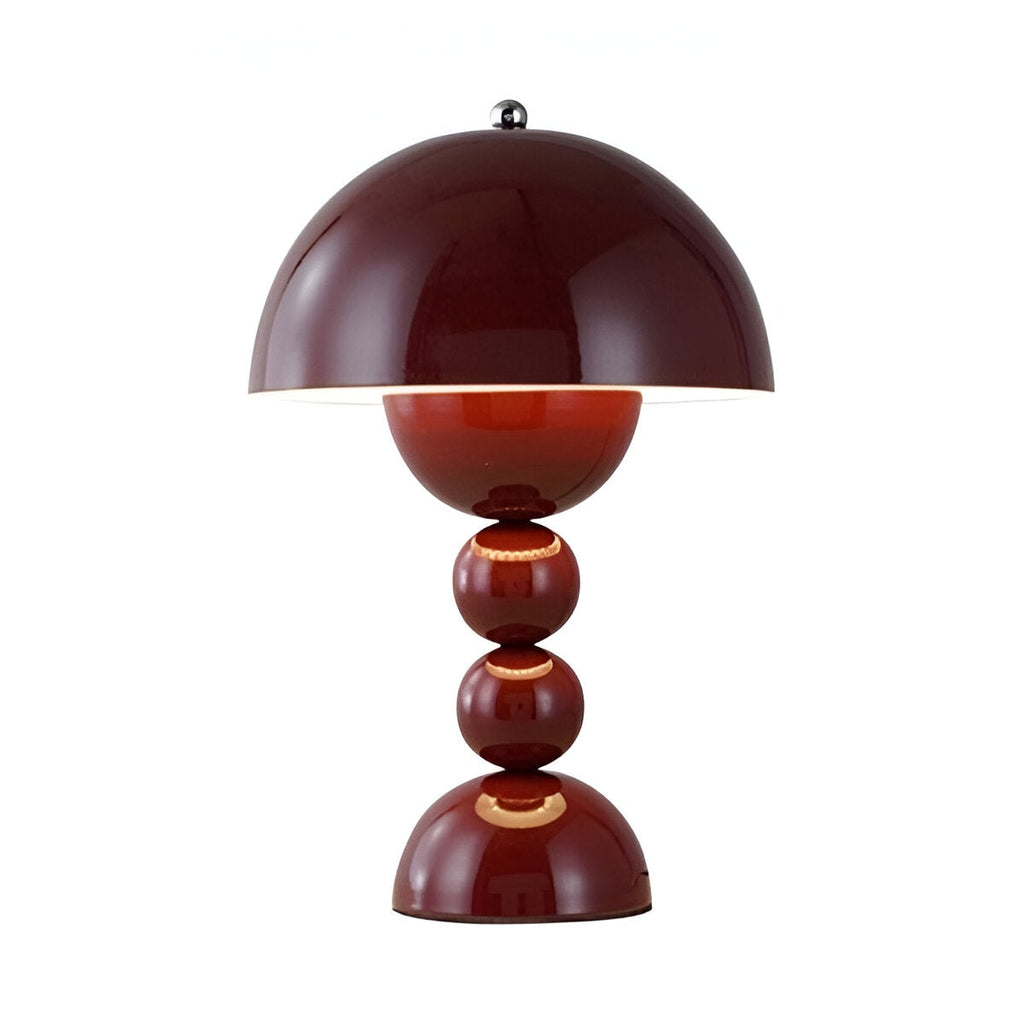 Cordless Mushroom Table Lamp with Stacked Sphere Base and USB Charging