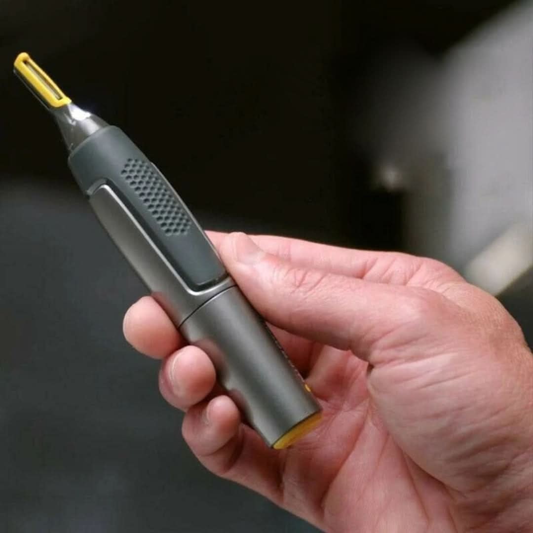 Cordless Precision Grooming Trimmer with LED Light for Nose Ears and Brows