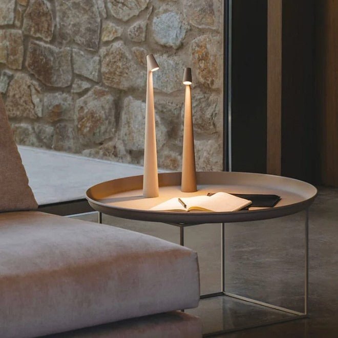Cordless Rechargeable LED Table Lamp with Touch Dimmer and Aluminum Body