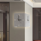 Corner Wall Clock Wall Sconce with Backlit LED Light