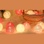 Cotton Ball String Lights with USB or Battery Power for Bedroom