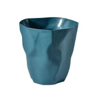 Crumpled Paper Design Waste Basket with Irregular Shape for Bathroom