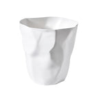 Crumpled Paper Design Waste Basket with Irregular Shape for Bathroom