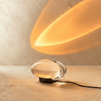 Crystal Eye Glass Table Lamp with Sunset Projection LED Light