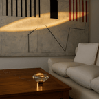 Crystal Eye Glass Table Lamp with Sunset Projection LED Light