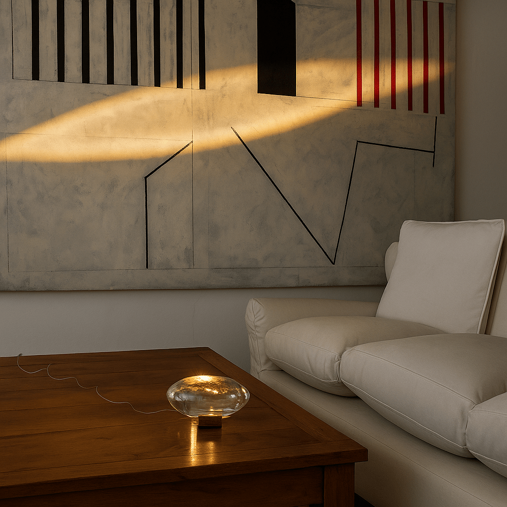 Crystal Eye Glass Table Lamp with Sunset Projection LED Light