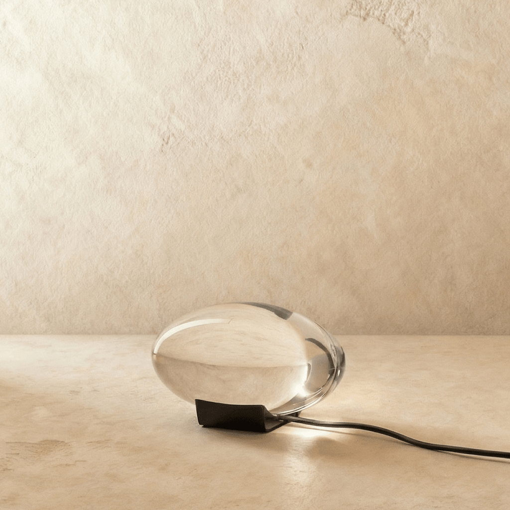 Crystal Eye Glass Table Lamp with Sunset Projection LED Light