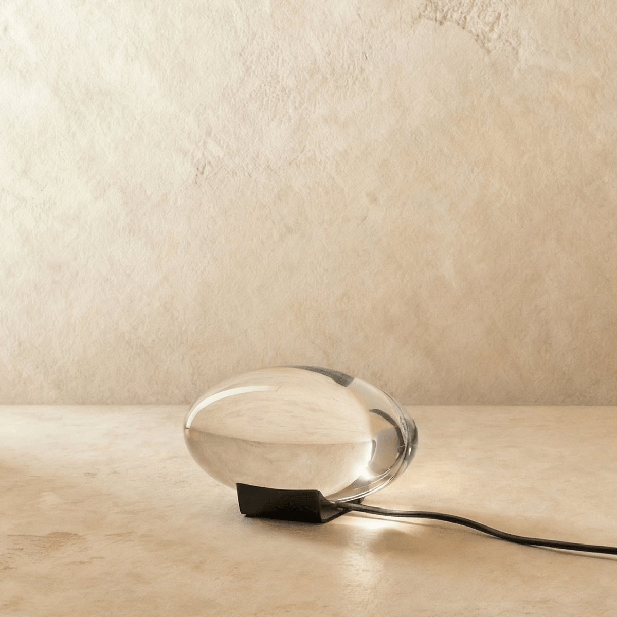 Crystal Eye Glass Table Lamp with Sunset Projection LED Light