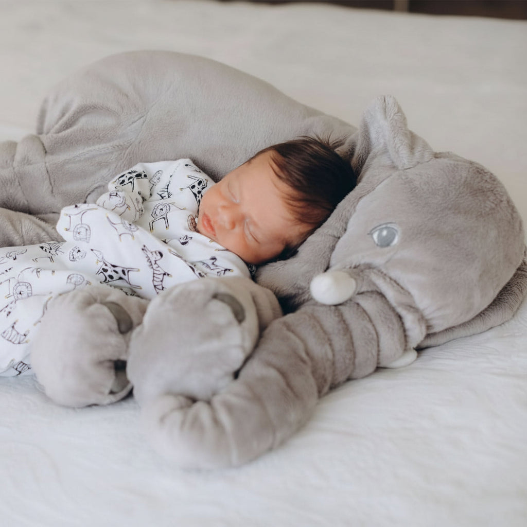 Stuffed Elephant Plush Toy Soft Cuddly Elephant Pillow Stuffed Animal for Kids Nursery and Bedroom Decor
