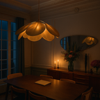 Flower Fabric Pendant Light with E27 Socket