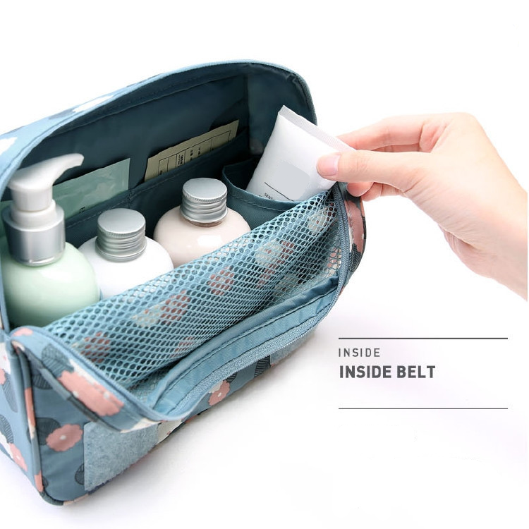 Hanging Travel Toiletry Bag Waterproof Cosmetic Organizer with Hook and Multiple Compartments for Women