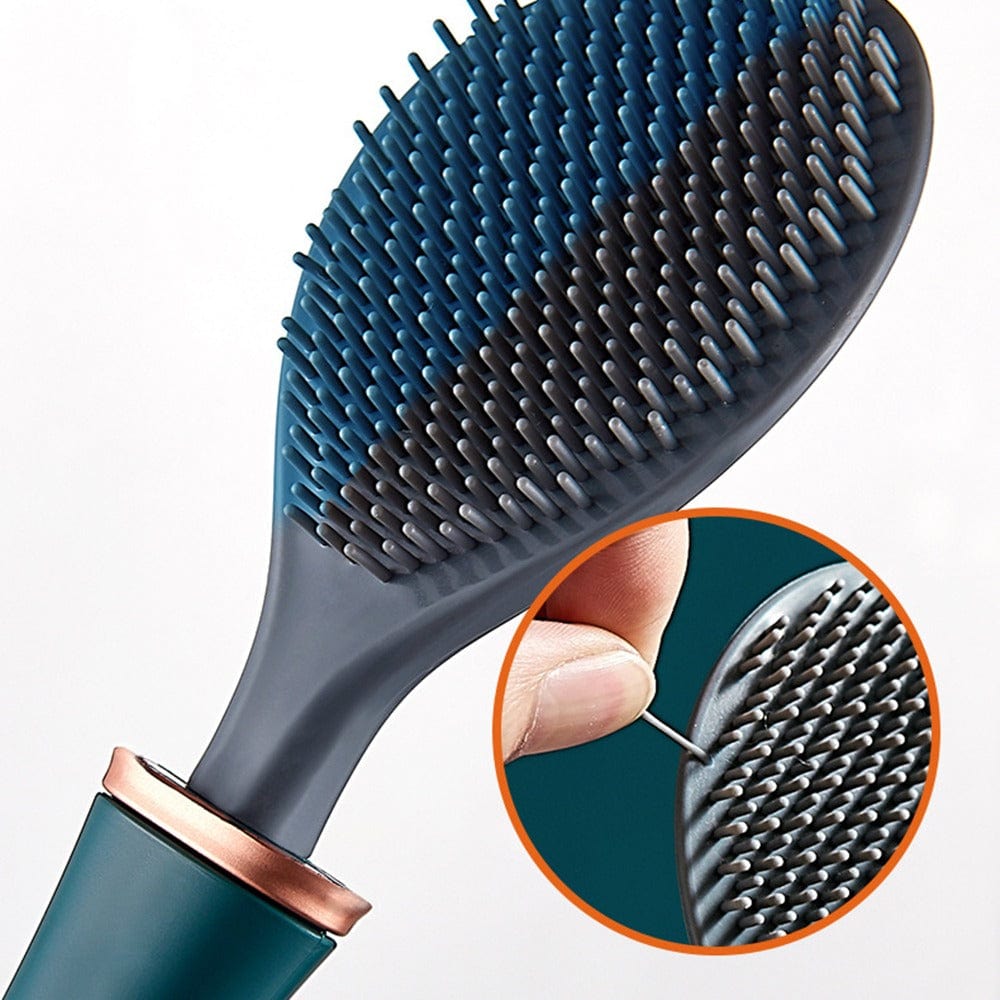 Silicone Toilet Brush with Wall Mounted Holder Flexible Flat Head Bathroom Cleaning Brush Set