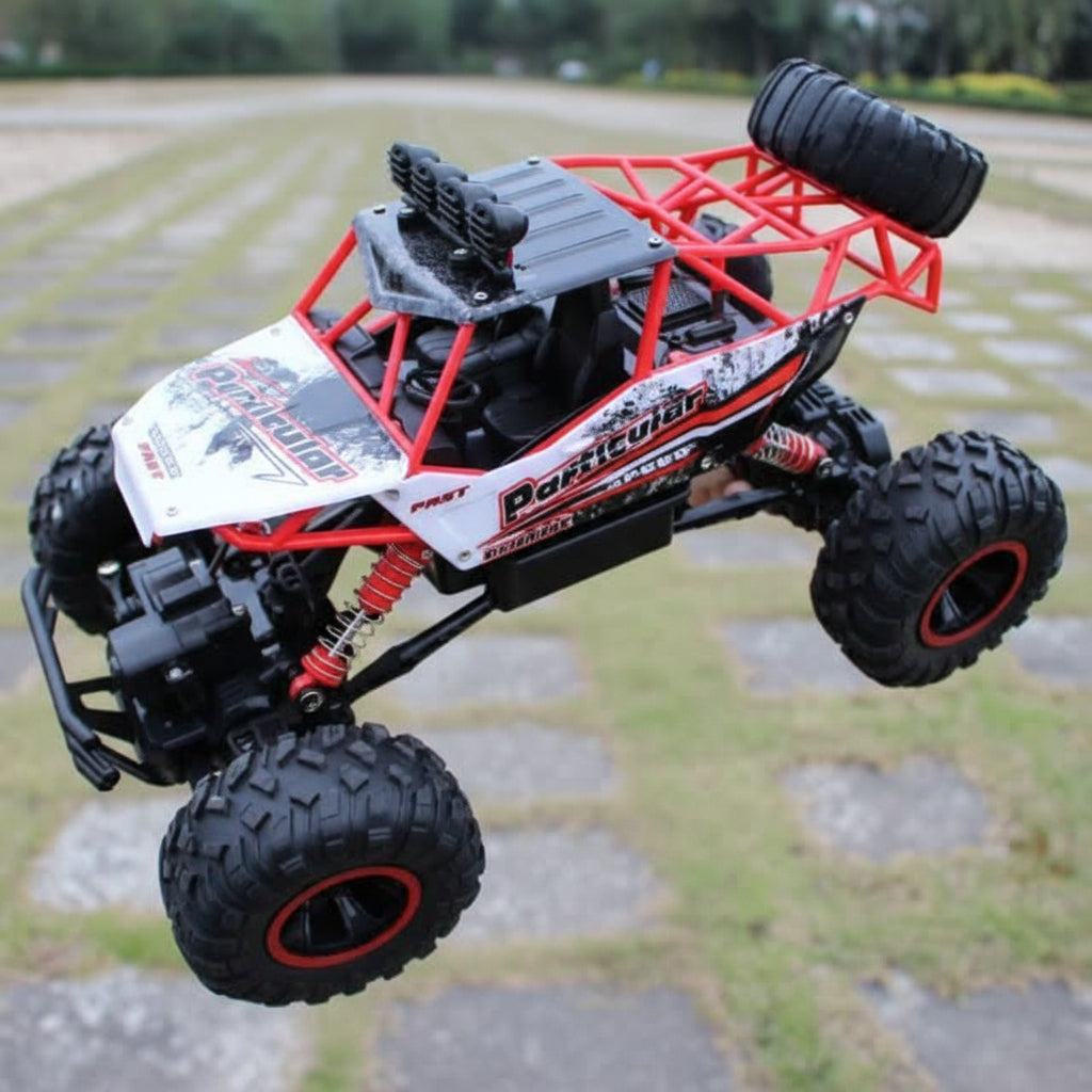 Remote Control Monster Truck Off-Road RC Rock Crawler Car with Rubber Tires Rechargeable Battery and Remote for Kids and Adults All Terrain Toy Truck