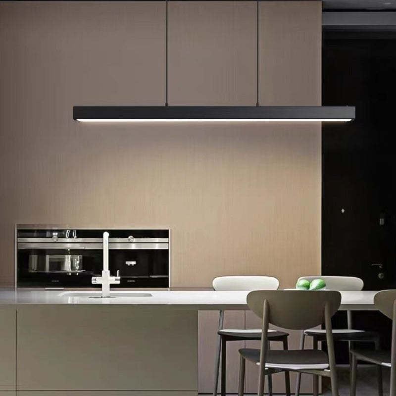 Modern Linear Pendant Light Bar with Integrated LED Light