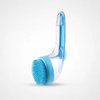 Dog Bath Brush with Shampoo Dispenser and Soft Silicone Bristles