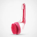 Dog Bath Brush with Shampoo Dispenser and Soft Silicone Bristles