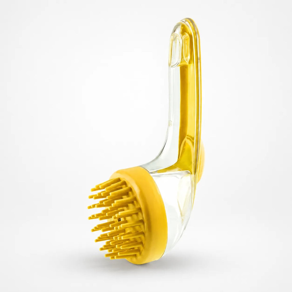 Dog Bath Brush with Shampoo Dispenser and Soft Silicone Bristles