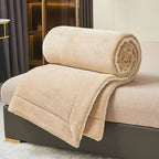 Double Sided Sherpa Fleece Blanket with Plush Flannel for Bed and Sofa