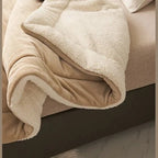 Double Sided Sherpa Fleece Blanket with Plush Flannel for Bed and Sofa