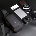 Anti-Theft Sling Backpack Crossbody Chest Bag with USB Charging Port Combination Lock Water-Resistant Shoulder Bag