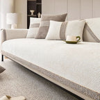 Non-Slip Sofa Cover with Linen Texture Knitted Polyester Couch Slipcover Machine Washable and Pet-Friendly
