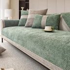 Non-Slip Sofa Cover with Linen Texture Knitted Polyester Couch Slipcover Machine Washable and Pet-Friendly