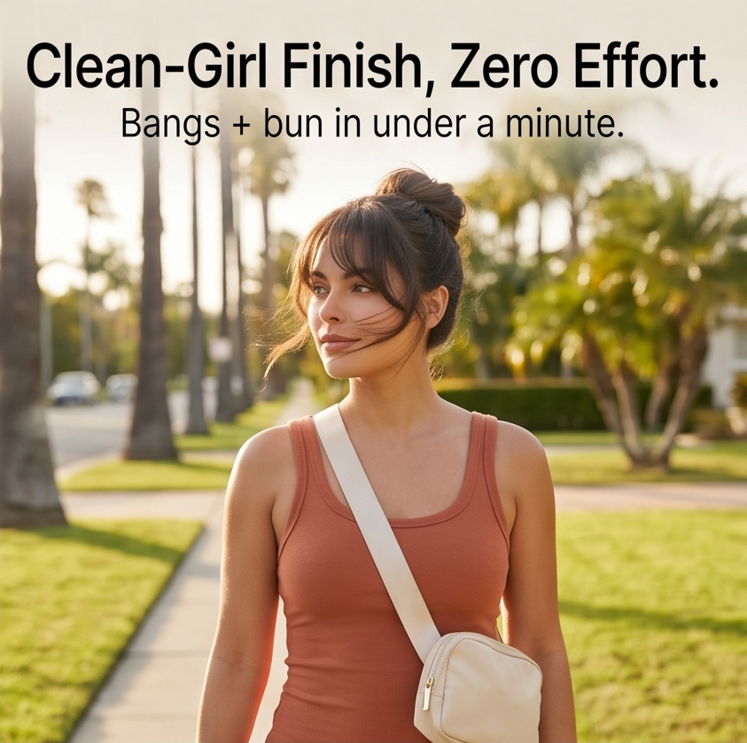Clip-In Wispy Bangs Hair Topper with Seamless Blend and Double Clips