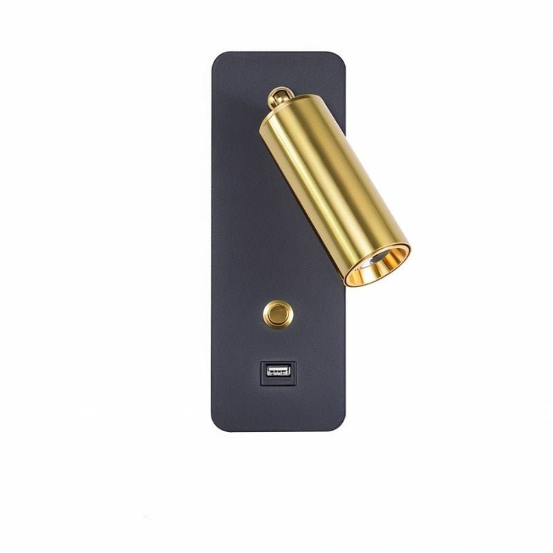 Adjustable LED Bedside Reading Light Wall Sconce with USB Charging Port