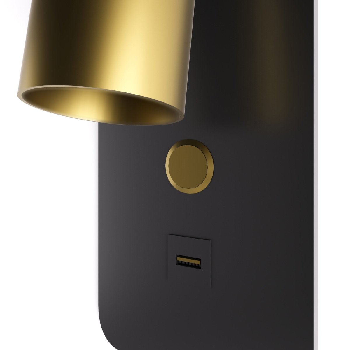 Adjustable LED Bedside Reading Light Wall Sconce with USB Charging Port