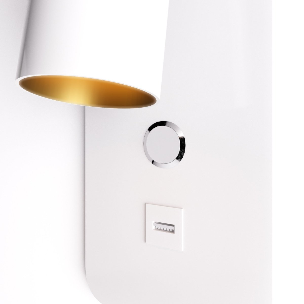 Adjustable LED Bedside Reading Light Wall Sconce with USB Charging Port