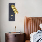 Adjustable LED Bedside Reading Light Wall Sconce with USB Charging Port