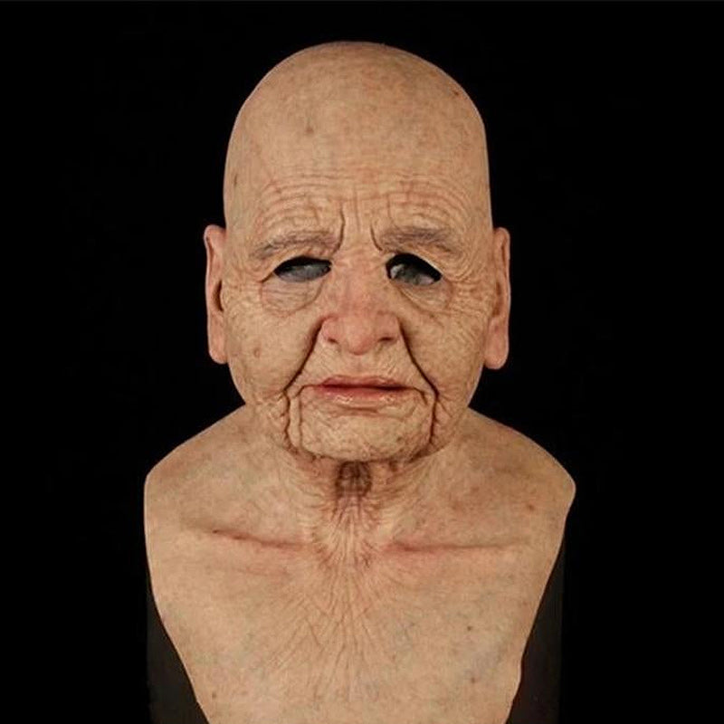Realistic Latex Mask Full Head Halloween Costume Mask for Adults with Lifelike Detail for Cosplay Masquerade and Themed Parties