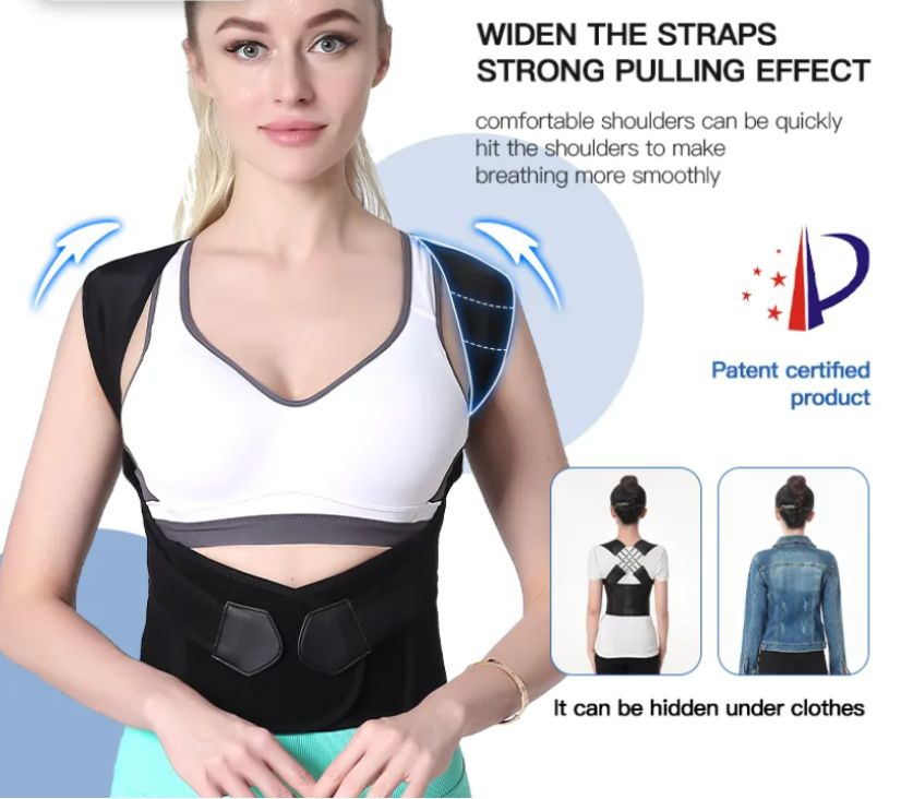 Posture Corrector Back Brace Adjustable Shoulder and Upper Back Support Strap for Men and Women
