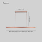 Modern Linear Pendant Light Bar with Integrated LED Light