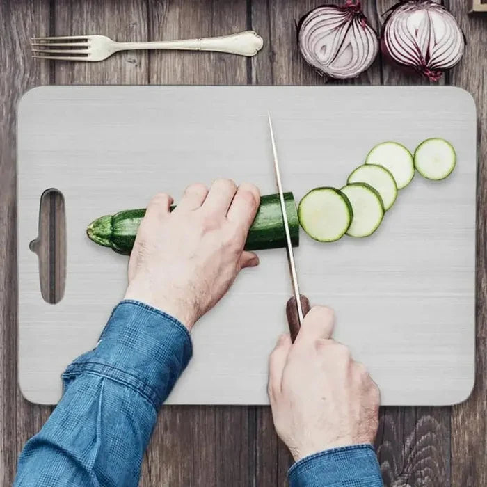 Titanium Cutting Board Non-Porous Antibacterial Kitchen Chopping Board Odor and Stain Resistant Knife Friendly