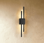 Modern Double Rod LED Light Wall Sconce with Backlit Diffuser