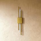 Modern Double Rod LED Light Wall Sconce with Backlit Diffuser
