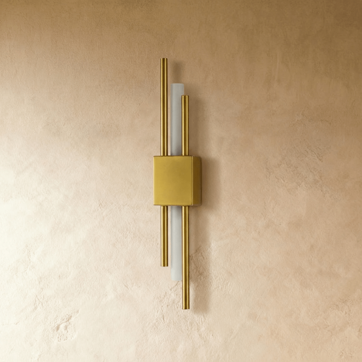 Modern Double Rod LED Light Wall Sconce with Backlit Diffuser