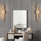 Modern Double Rod LED Light Wall Sconce with Backlit Diffuser