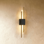 Modern Double Rod LED Light Wall Sconce with Backlit Diffuser